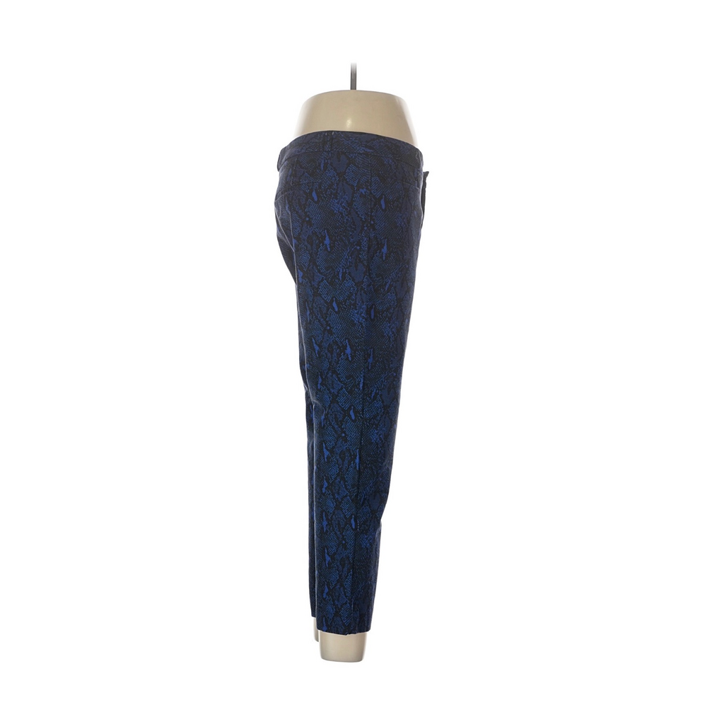 Banana Republic Royal Blue Black Snakeskin Python Print Pants Size 12 - Picture 3 of 7